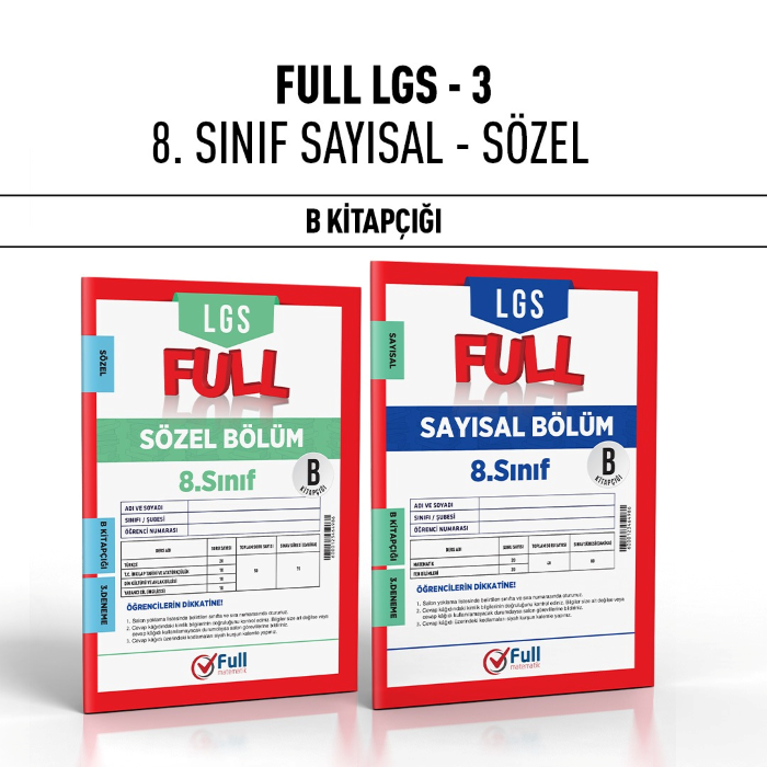 FULL 08.SINIF DENEME SAYISAL/SÖZEL 3-B - 24-25